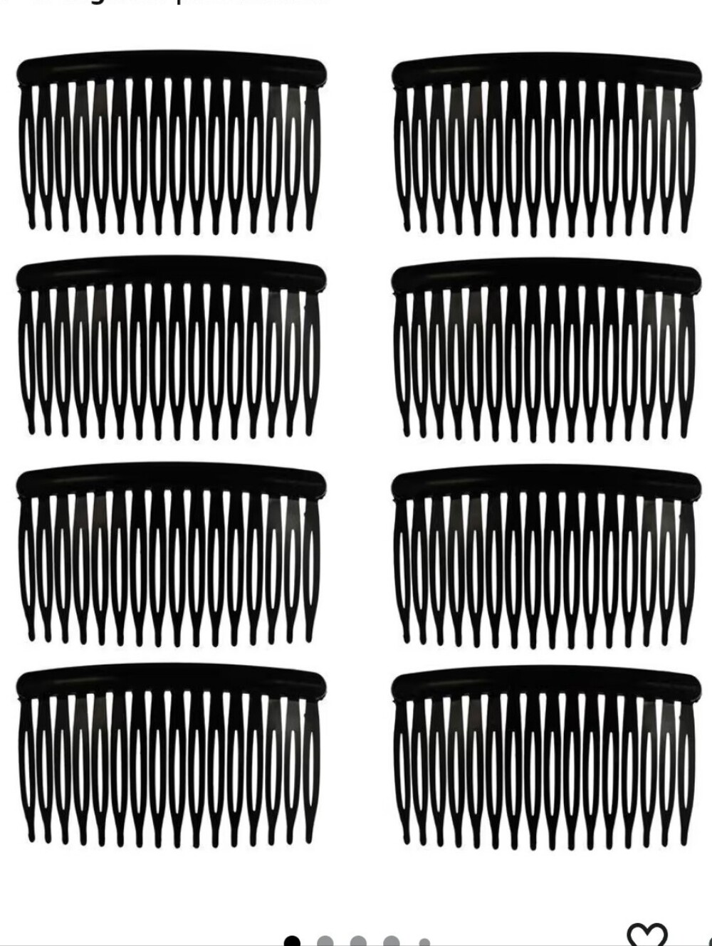 🖤 Vintage Style Black Hair Side Combs – Set of 2 | New in Package 🖤
